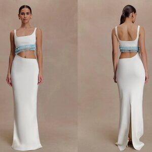 Ruvic Knit Maxi Beaded Dress